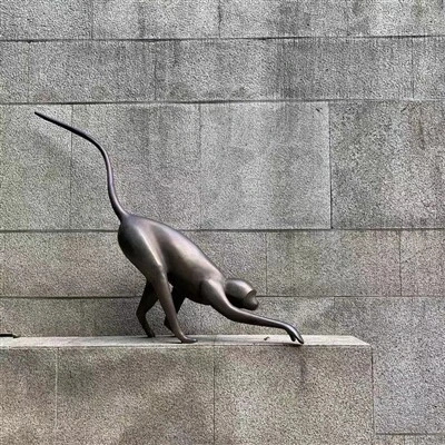 Støpeprosess bronsekattskulptur